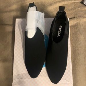 Soda black bootie shoes brand new!!